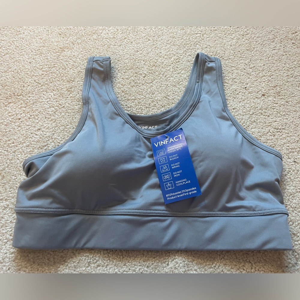 Women's Blue-Grey Sports Bra